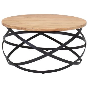 MĂSUȚĂ DE CAFEA din lemn, metal 80/80/40 cm