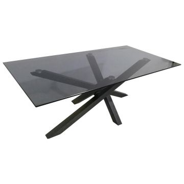 Măsuță De Cafea din metal, sticlă, 120/60/45 cm