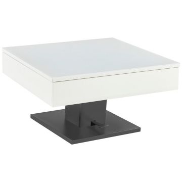 Măsuță De Cafea din metal, sticlă, material pe bază de lemn, 80/80/47 cm