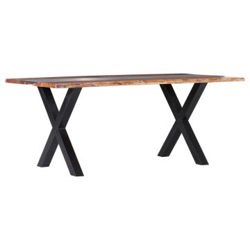 MĂSUȚĂ DE CAFEA lemn, metal, sticlă 115/70/45 cm