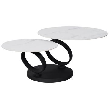 MĂSUțĂ DE CAFEA metal, ceramică 80-133,5/80/43 cm