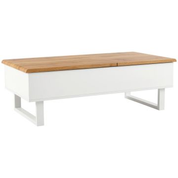 MĂSUȚĂ DE CAFEA metal, material pe bază de lemn 120/60/40-65 cm