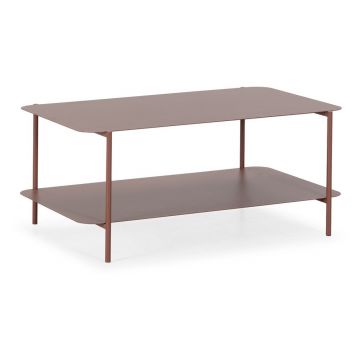 Măsuță de cafea teracotă din metal 58x90 cm Beatrix – MOME