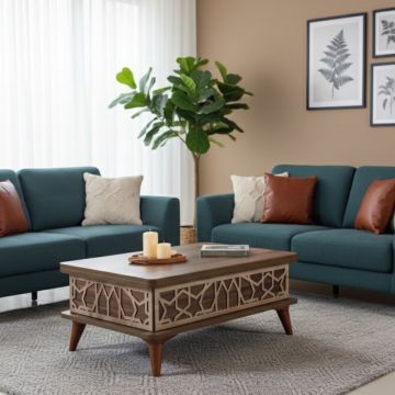 Masuta de cafea, Hanah Home, Ada, 90x38x60 cm, PAL, Maro