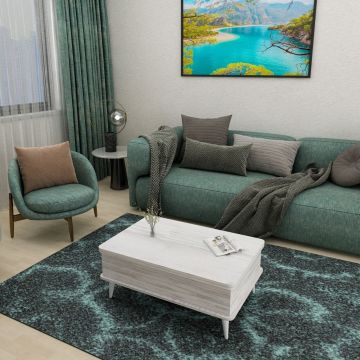 Masuta de cafea, Hanah Home, Dy Ada, 90x38x60 cm, PAL, Alb antic