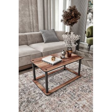 Masuta de cafea, Hanah Home, Hole Rect, 70x38x42 cm, MDF , Maro