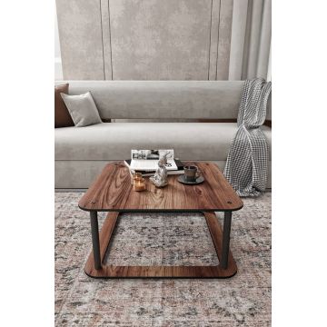 Masuta de cafea, Hanah Home, Hole Square, 70x38x70 cm, MDF , Maro