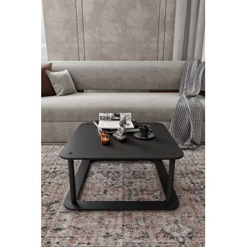 Masuta de cafea, Hanah Home, Hole Square, 70x38x70 cm, MDF , Negru