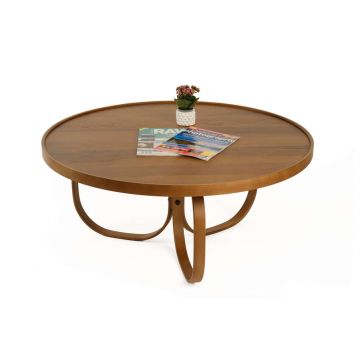 Masuta de cafea, Hanah Home, Jupiter, Lemn masiv, Maro