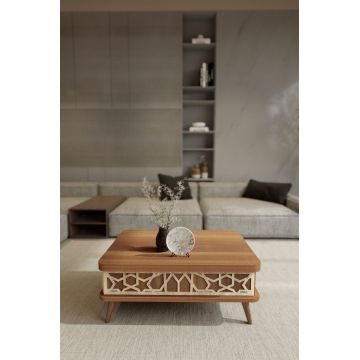 Masuta de cafea, Hanah Home, Ottowa Ada, 90x38x60 cm, PAL, Maro