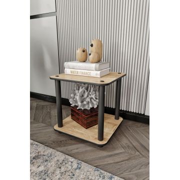 Masuta, Hanah Home, Bookcase 2-Tier Square, 34x38x34 cm, MDF , Stejar