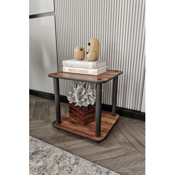 Masuta, Hanah Home, Bookcase 2 Tiers Square, 34x38x34 cm, MDF , Maro