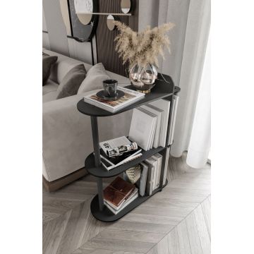 Masuta, Hanah Home, Kaiteki, 24x82x8 cm, MDF , Negru