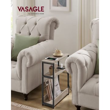 Masuta laterala cu priza Vasagle Maro 45x18x58 cm