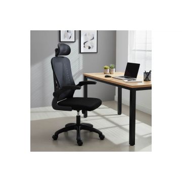 Scaun de birou manager Delilah plasa negru