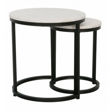 Set 2 Mese Cafea Aniston Alb Si Negru