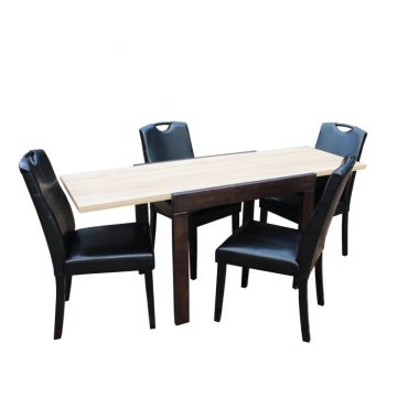 SET MASA KORS + 4 SCAUNE 6002, SONOMA-NEGRU