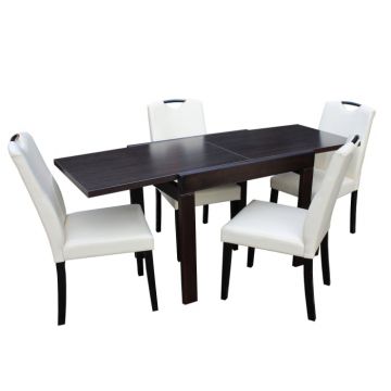 SET MASA KORS + 4 SCAUNE 6002, WENGE-CREM