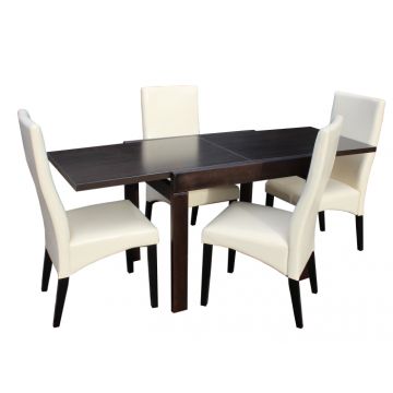 SET MASA KORS + 4 SCAUNE 6012, WENGE-CREM