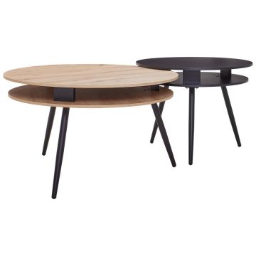 Set Măsuțe De Cafea din material pe bază de lemn, 90/90/51 cm