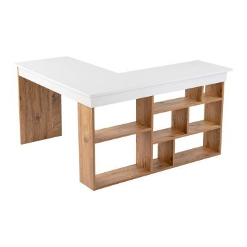 Birou cu aspect de lemn de pin 120x130 cm Vesper âu0080Kalune Design