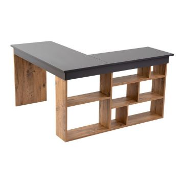 Birou cu aspect de lemn de pin 120x130 cm Vesper âu0080Kalune Design