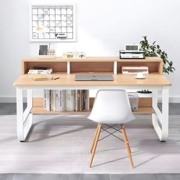 Birou Model Evrepy, LIGH Stejar/Alb, 100x60x73 cm