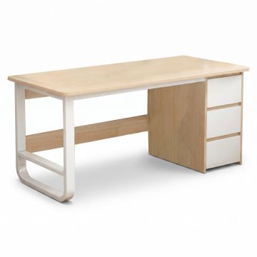 Birou Modern Salto cu 3 Sertare, Natural, 120x48x74 cm
