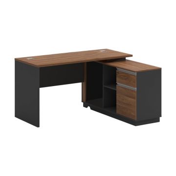 Birou profesional Model Oscar, Nuc/Antracit, 140x120x76 cm