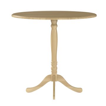 HOMCOM Masă rotundă pentru 4 persoane Ø 80 cm, masă de bucătărie, picior din oțel, stil modern, lemn natural | Aosom Romania