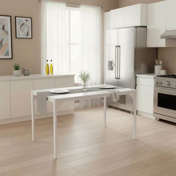 Masă Chan, alb, 120x75x75 cm