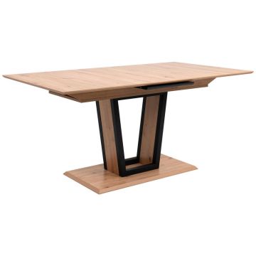 Masă din material pe bază de lemn, 160-200/90/76 cm,