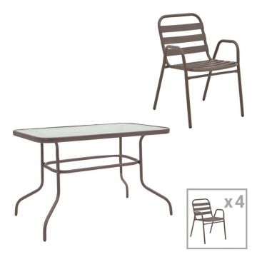 Masa dining Valor-Sussie, Pako World, Metal, Maro, 110x60x70 cm