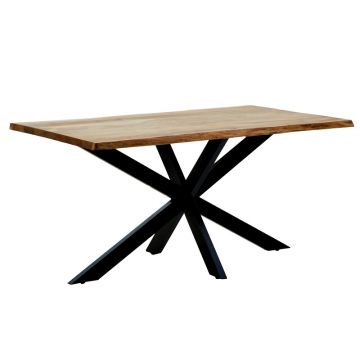 Masă Lenoua, natural/negru, 180x90x76 cm