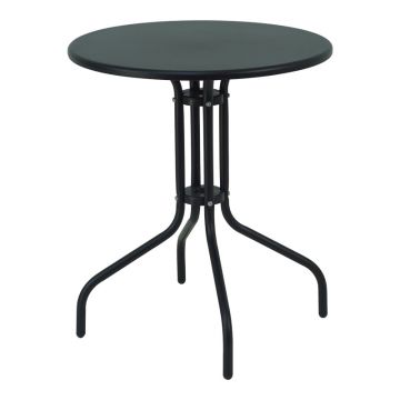 Masa Vergo metal, negru, D60x70 cm