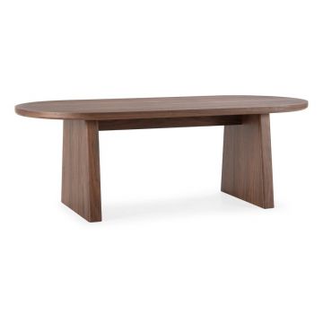 MasÄde dining cu aspect de lemn de nuc 100x200 cm Blair âu0080MOME