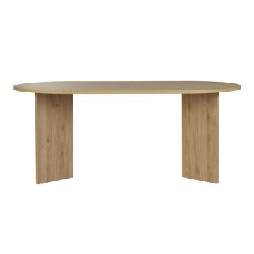 MasÄde dining cu aspect de lemn de stejar 89,5x180 cm Sablin âu0080Kalune Design