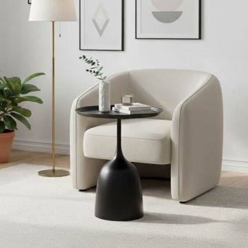 Măsuță laterală Agrile, negru, 50x60 cm