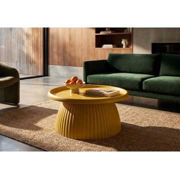 Masuta de cafea, Mauro Ferretti, Geax, 70x35 cm, plastic, mustar