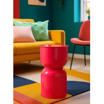 Masuta de cafea, Mauro Ferretti, Oyi, 31x46 cm, metal, roz