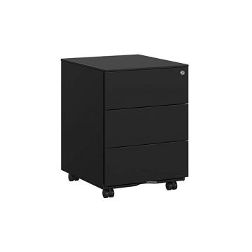 Noptiera Model Kemp, Negru, 39x45x55cm,