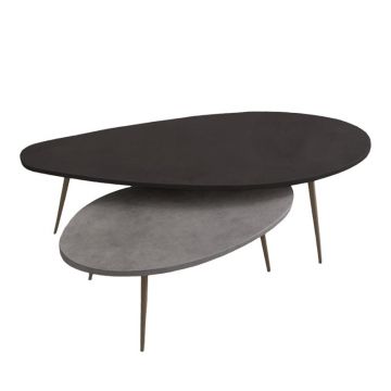 Set Masuta de cafea 2 buc Monty Carbune 116x46x46 cm