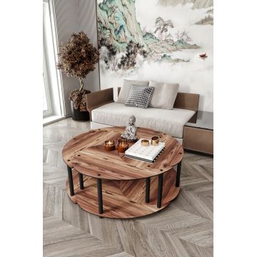 Set masute de cafea, Hanah Home, Yi Yang4L 70, MDF , Maro