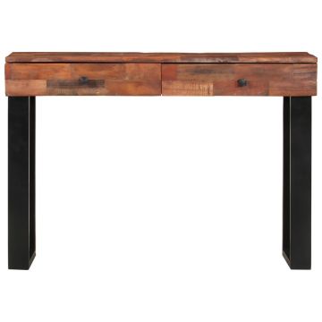 vidaXL Masă consolă, 110 x 30 x 76 cm, lemn masiv reciclat