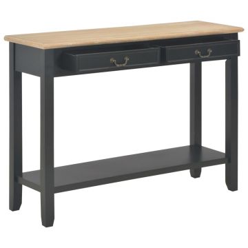 vidaXL Masă consolă, negru, 110 x 35 x 80 cm, lemn vidaXL Masă consolă, negru, 110 x 35 x 80 cm, lemn