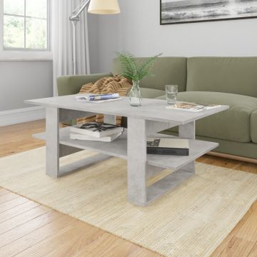 vidaXL Măsuță de cafea, gri beton, 110 x 55 x 42 cm, PAL