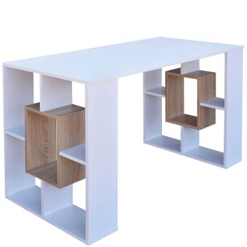 Birou calculator Tip III, Alb/Sonoma