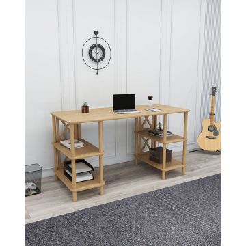 Birou, Hanah Home, Vista, 145x75x65 cm, Stejar