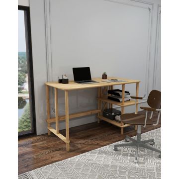Birou, Hanah Home, Vivace, 125x75x65 cm, Stejar