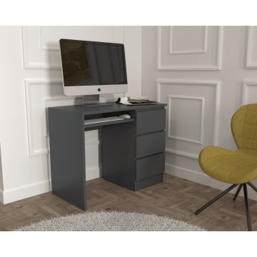 Birou Origo 3 sertare, Gri antracit